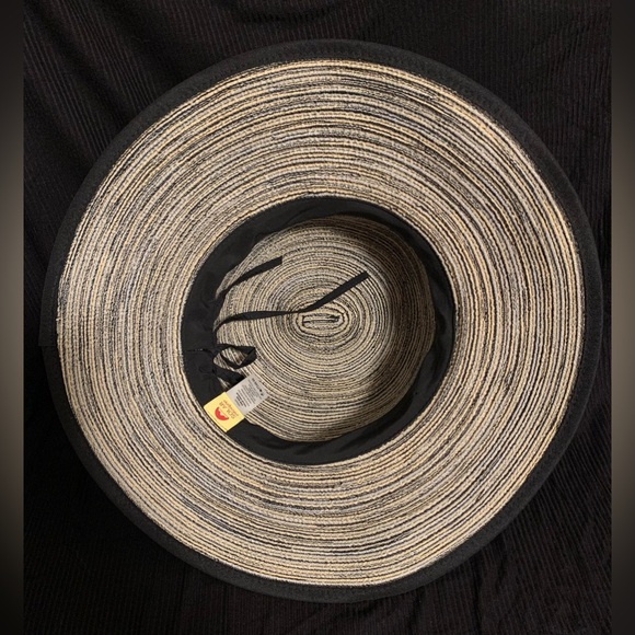 Solar Escape Woven Sun Hat Black Light Blue Cream O/S - Picture 8 of 10